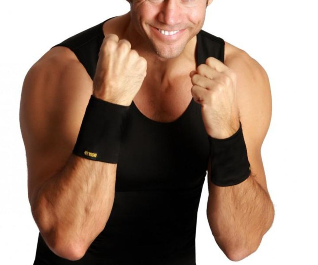  InstantFigure Insta Slim Unisex High Compression Wrist Cuffs AS60041 - Black - Bonton