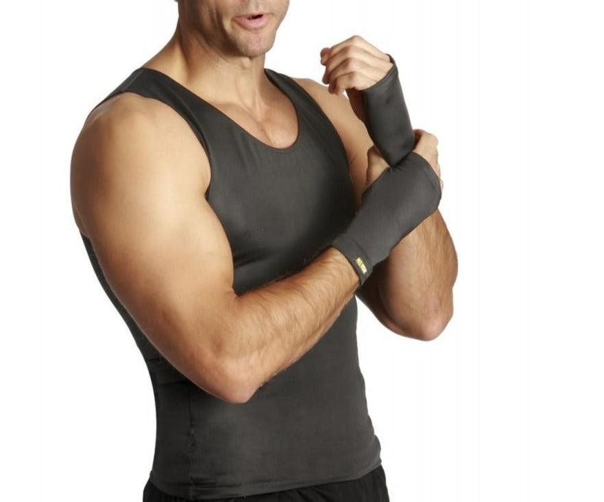  InstantFigure Insta Slim I.S.Pro USA Unisex High Compression Short Wrist Guards AS60551 - Black - Bonton