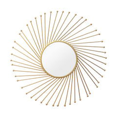 Gold Round Metal Wall Mirror