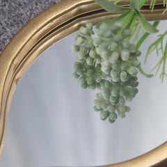 Modern Gold Metal Teardrop Mirror Boho Wall Decor