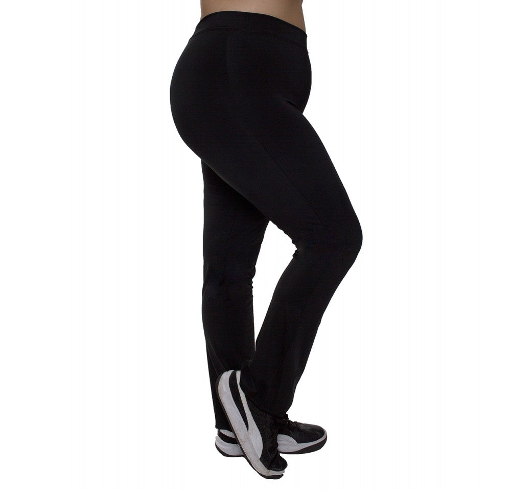  InstantFigure InstantFigure Curvy Activewear Compression Long Pant AWP008C - Black - Bonton