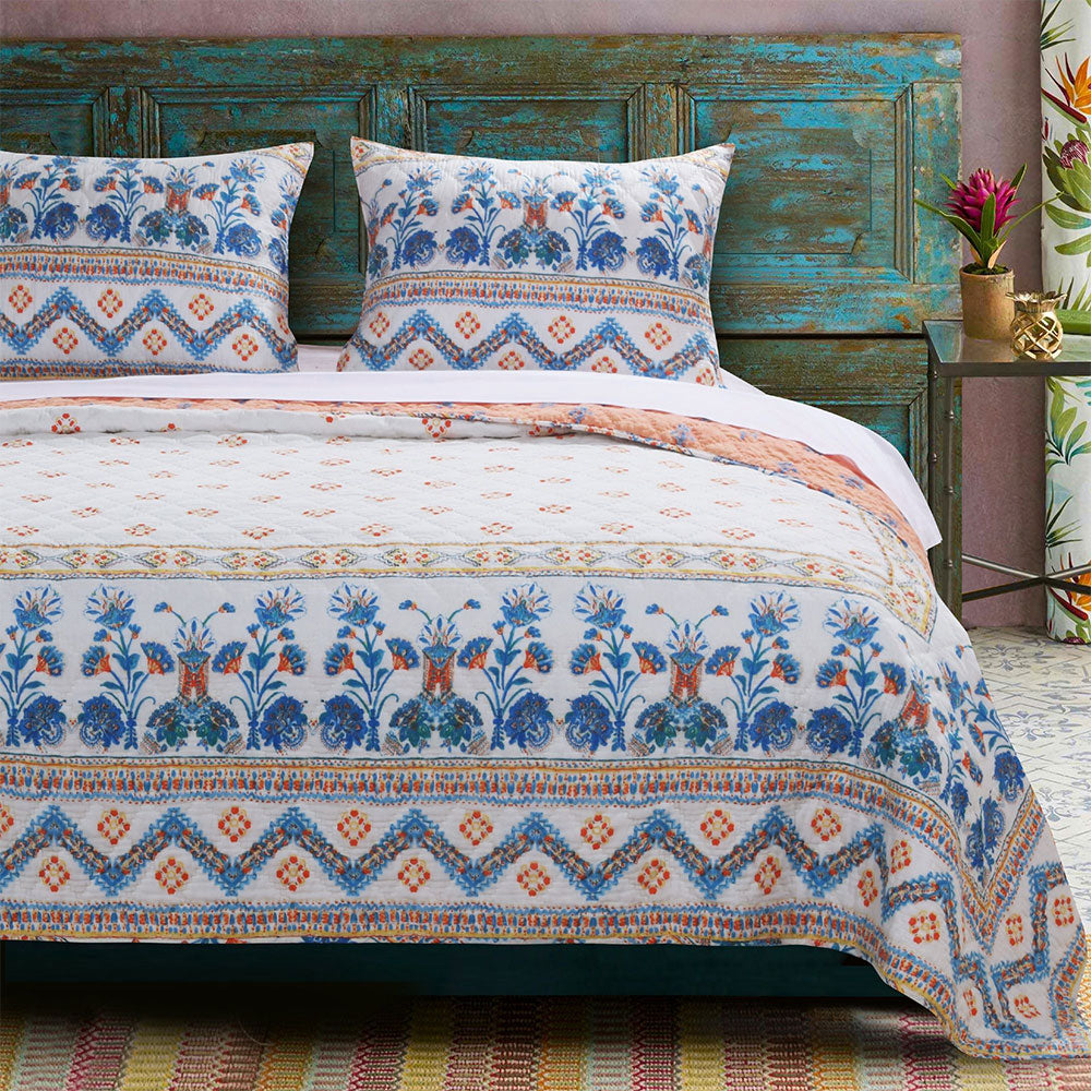  Greenland Home Fashions Aleena Boho Quilt Set - Ivory - Bonton