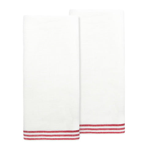Alsace White Tea Towels 20x30 - Set of 2