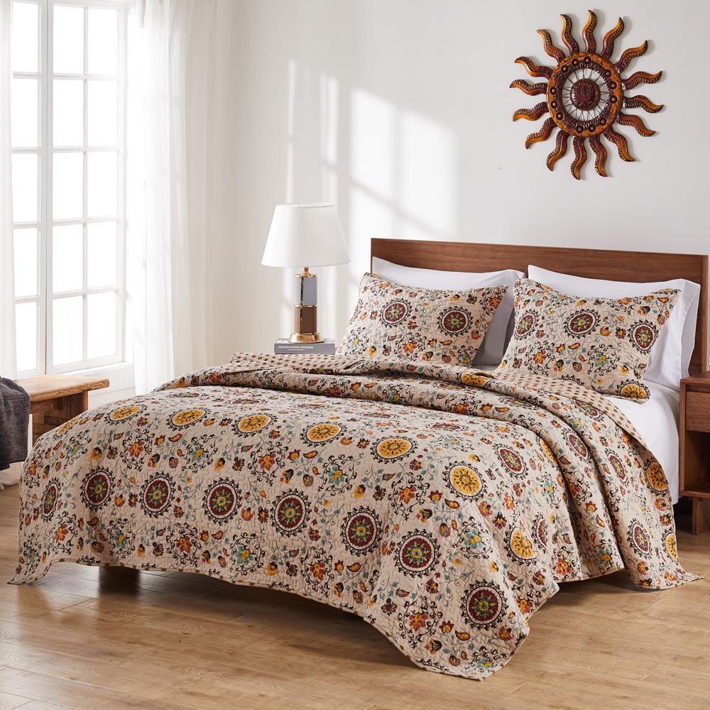  Greenland Home Fashions Andorra Quilt Set - Multi - Bonton