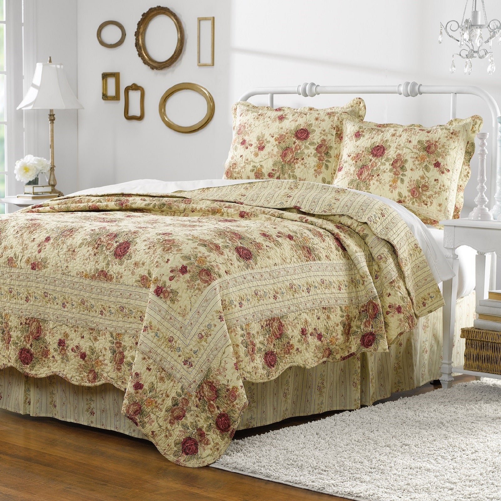  Greenland Home Fashions Antique Rose Quilt Set - Multi - Bonton