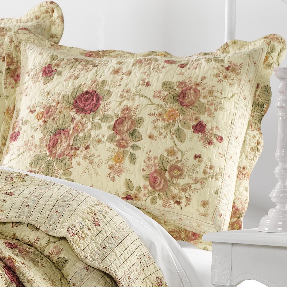  Greenland Home Fashions Antique Rose Quilt Set - Multi - Bonton