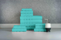 Bibb Home 12 Piece Egyptian Cotton Towel Set.