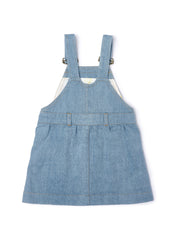 Faded Denim Unicorn Overall Dress