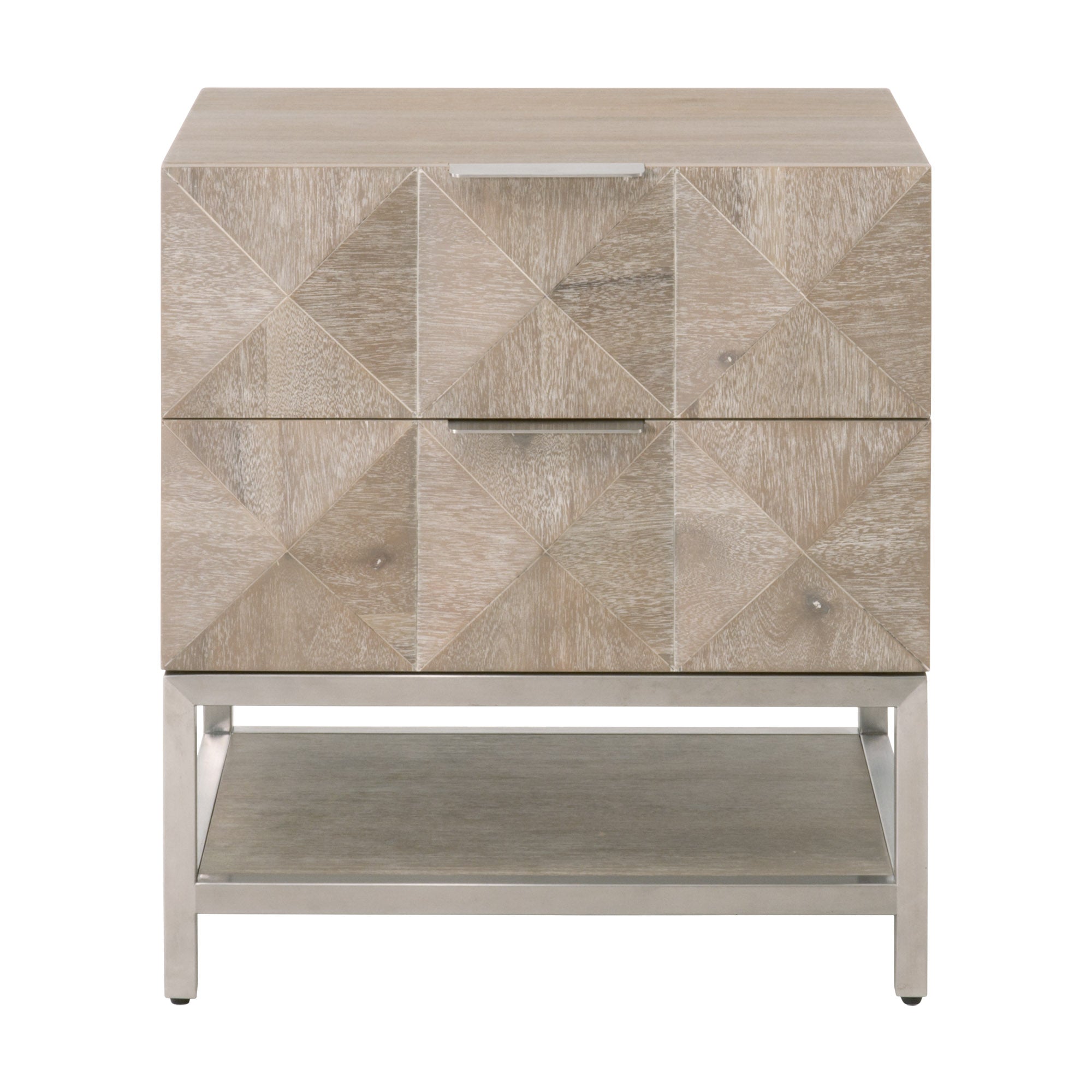  Essentials For Living Atlas 2-Drawer Nightstand - Natural Gray - Bonton