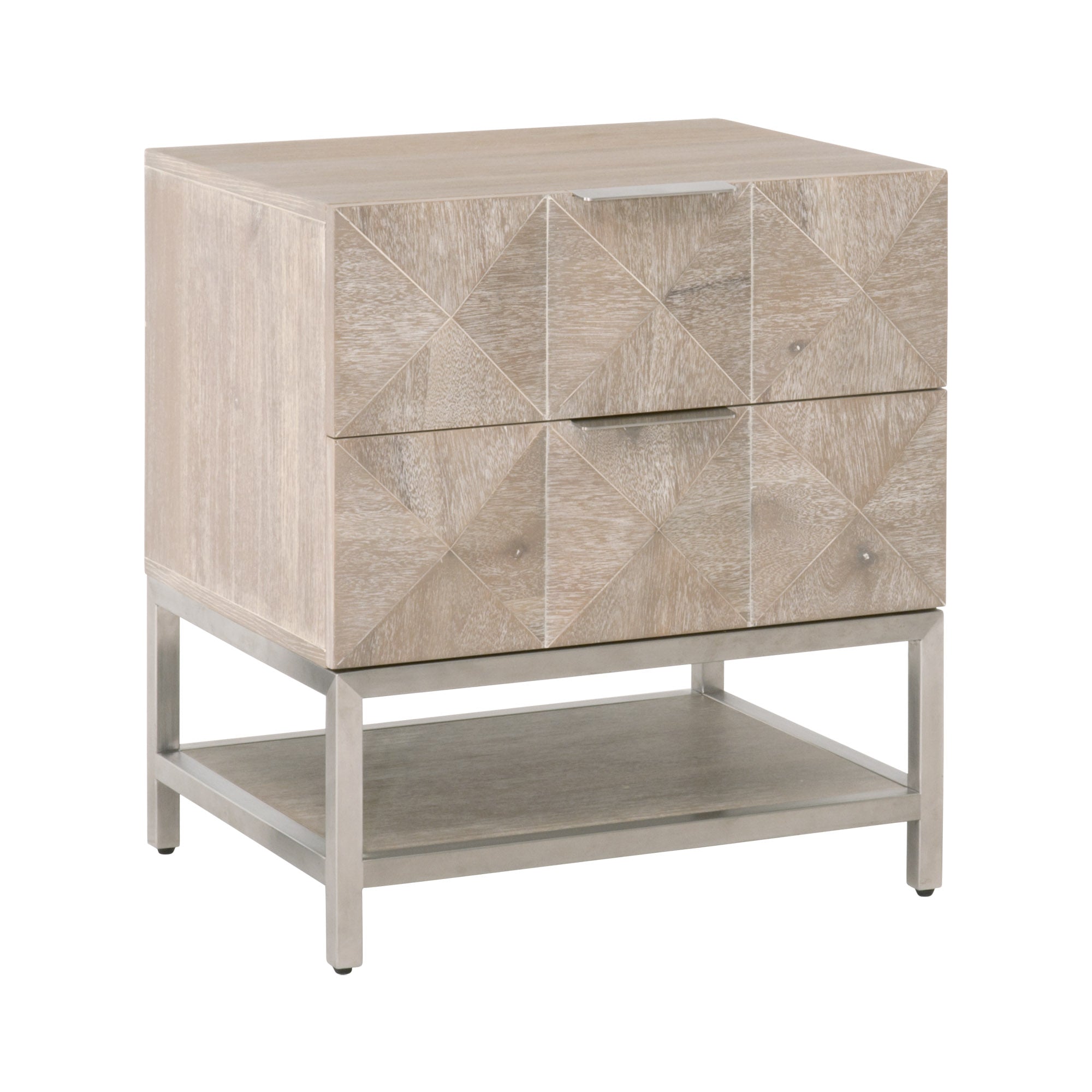  Essentials For Living Atlas 2-Drawer Nightstand - Natural Gray - Bonton