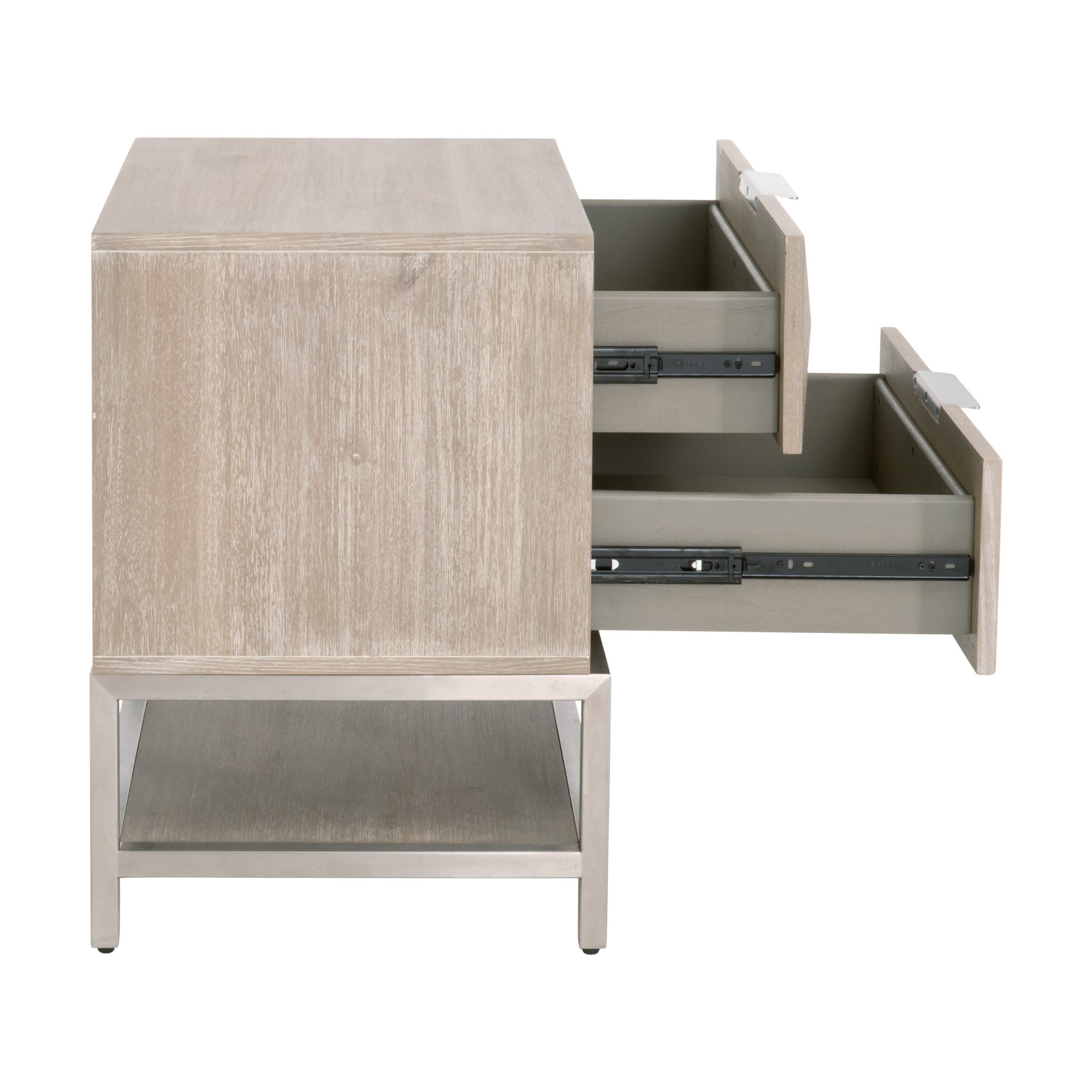  Essentials For Living Atlas 2-Drawer Nightstand - Natural Gray - Bonton