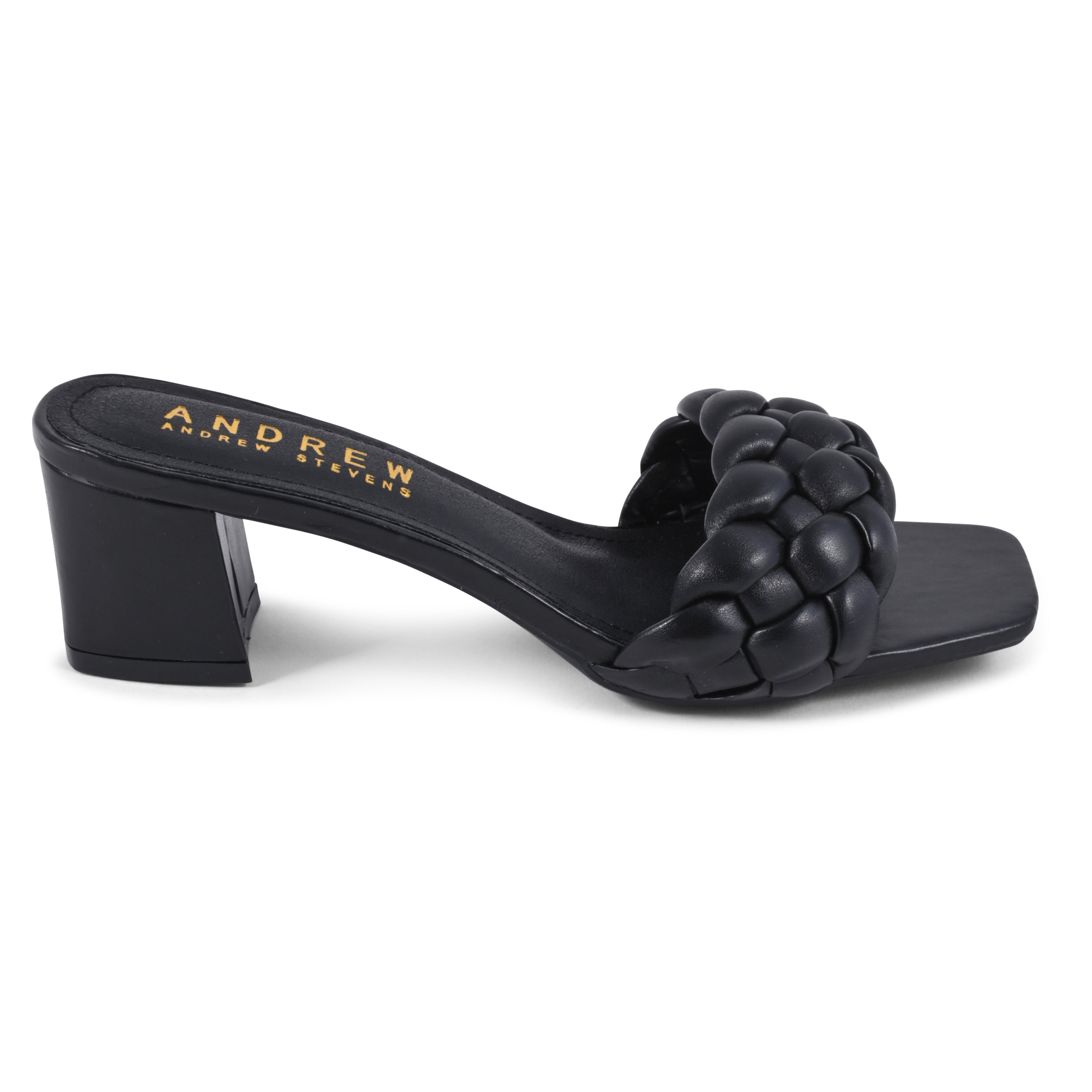  Andrew By Andrew Stevens Women's Aya Sandals - Black - Bonton