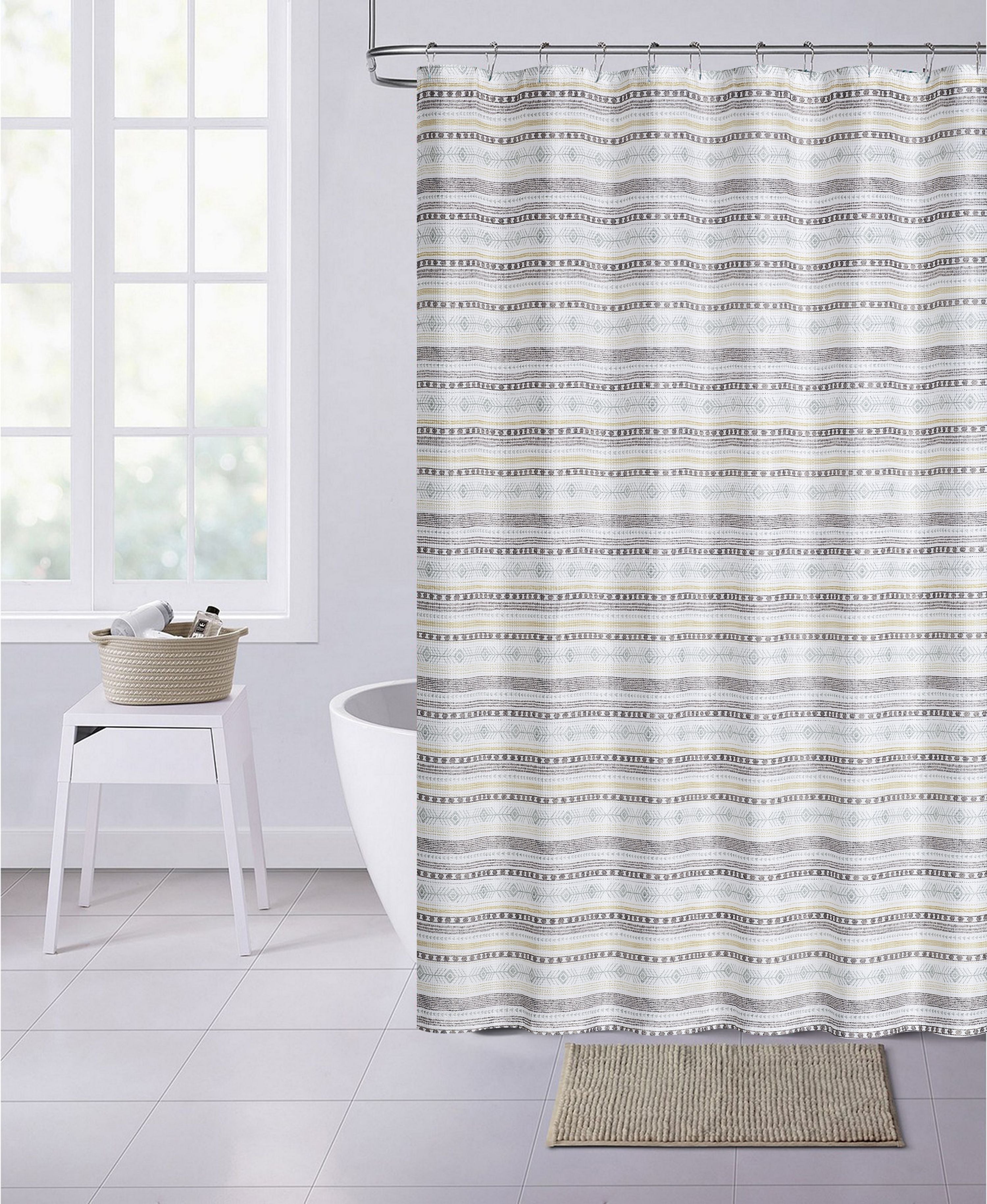  Dainty Home Aztec Shower Curtain 13 Piece Set - Multi - Bonton