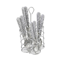 Bistro Lace Overlay Flatware Set