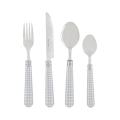 Bistro Geometric Grid Flatware Set