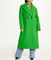 Notch Collar Double Breasted Boucle Coat Kelly Green