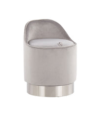 Marla Vanity Stool Chrome & Silver