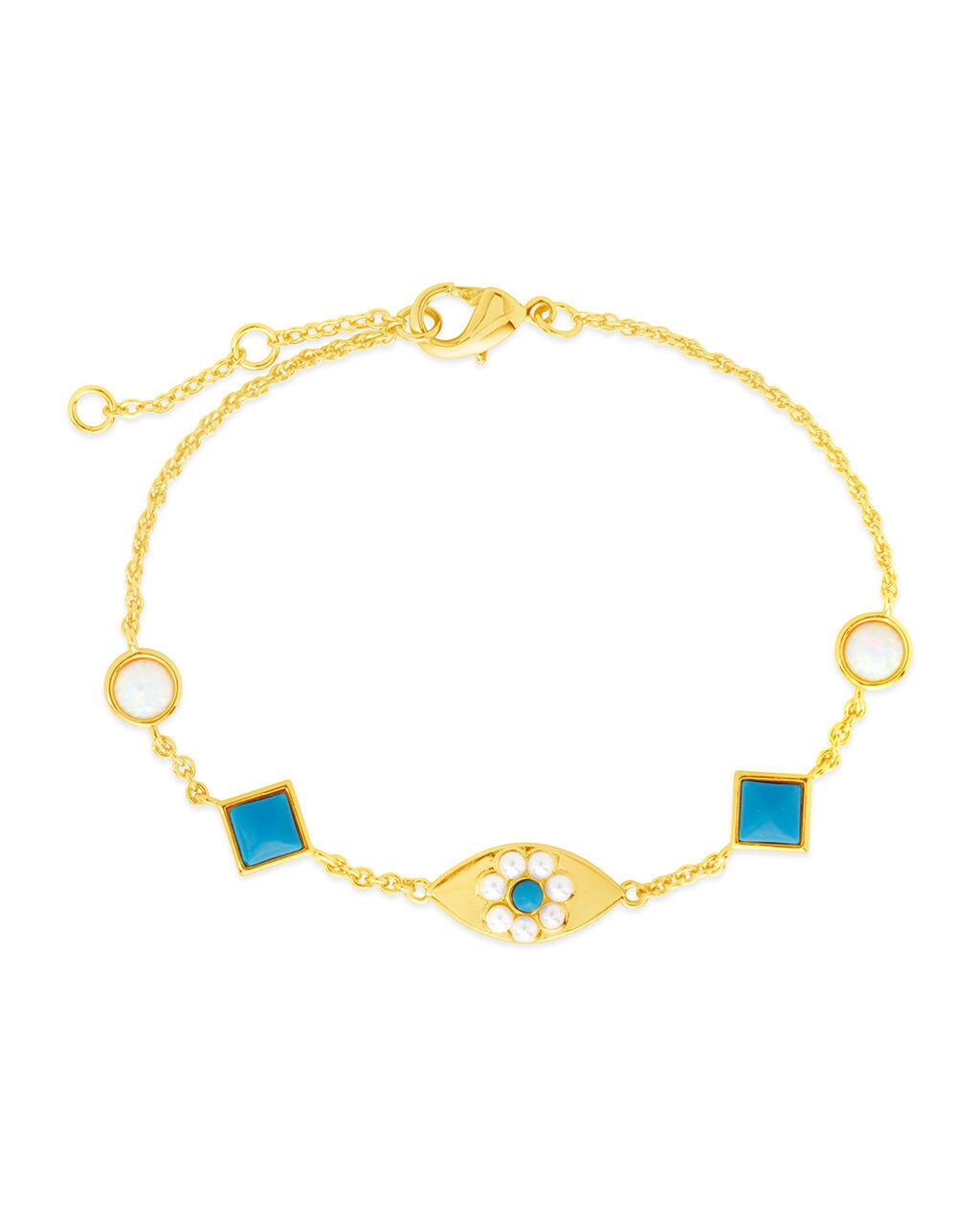  Sterling Forever Varuna Evil Eye Bracelet - Gold - Bonton