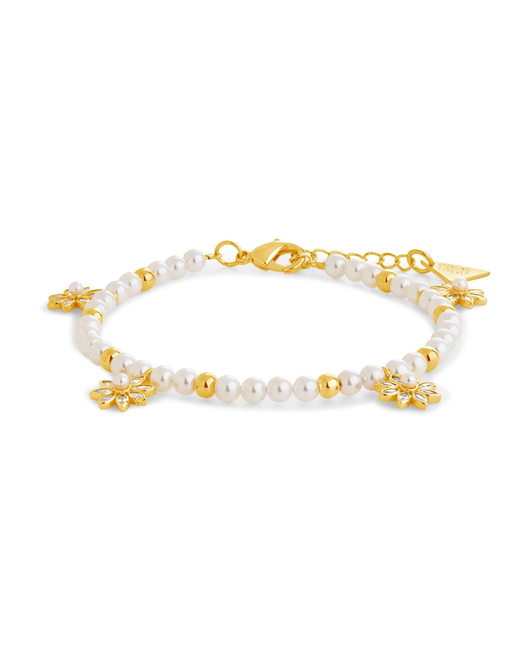  Sterling Forever Esti Pearl Necklace - Gold - Bonton