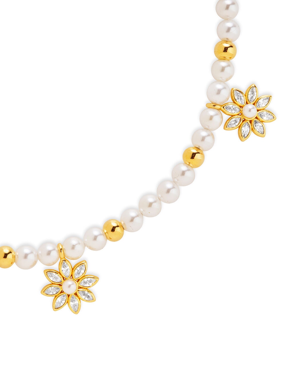  Sterling Forever Esti Pearl Bracelet - Gold - Bonton