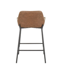 Daniella Counter Stool - Set of 2 Black & Espresso