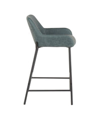 Daniella Counter Stool - Set of 2 Black & Green