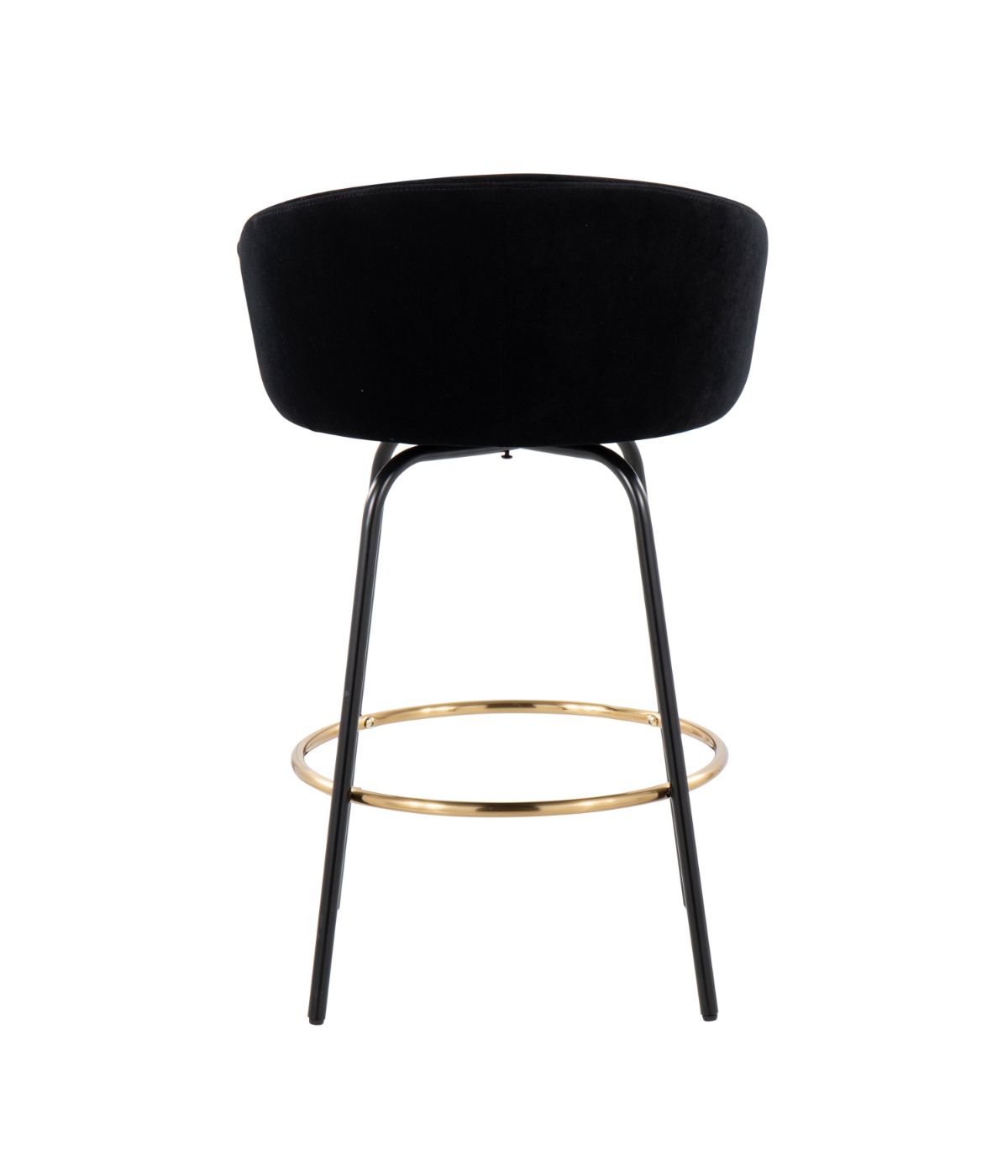  LumiSource Claire Counter Stool - Set of 2 Black, Gold & Black - Black, Gold & Black - Bonton