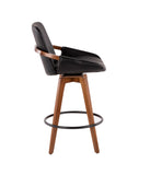 Cosmo Counter Stool Walnut & Black