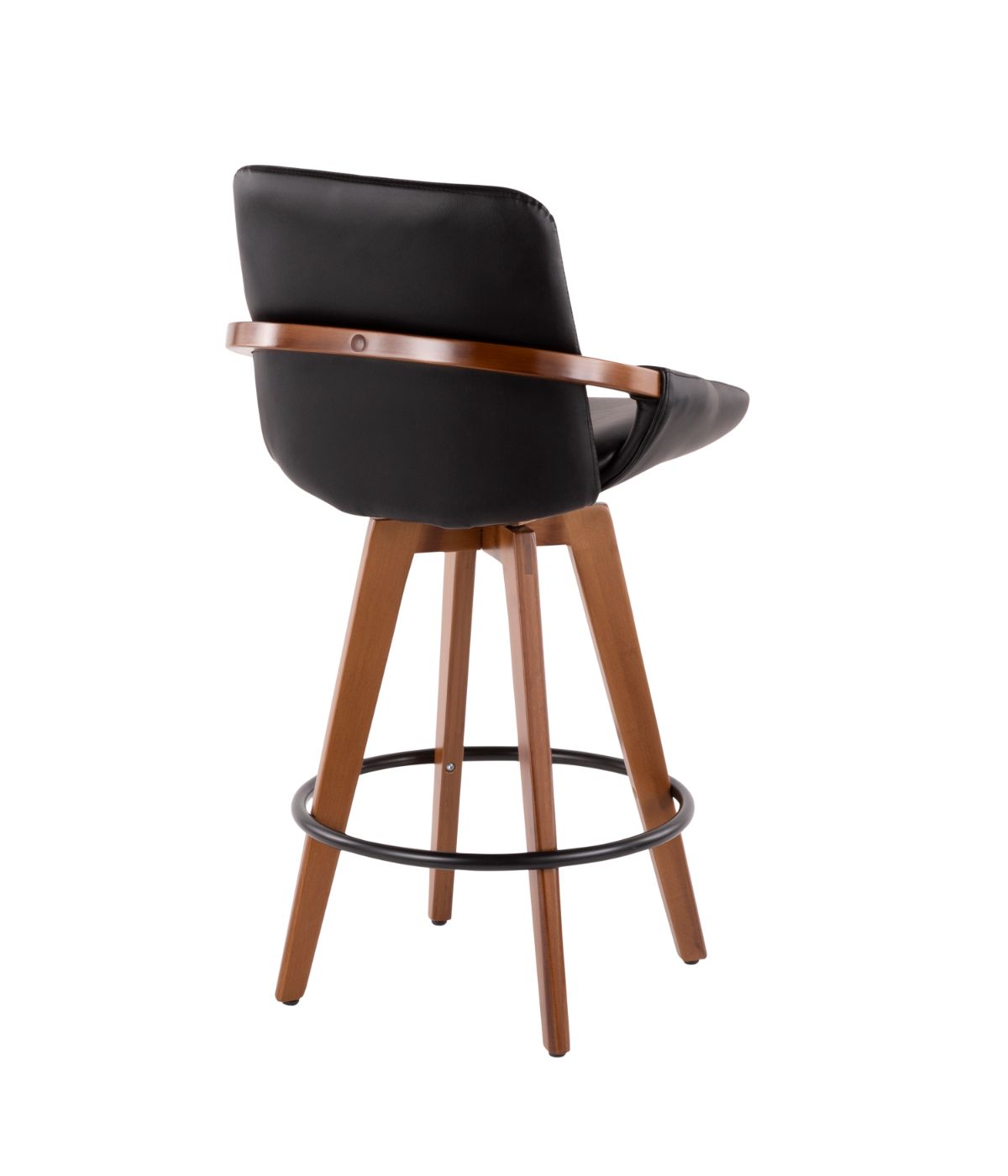 Cosmo Counter Stool Walnut & Black