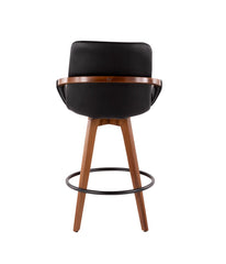 Cosmo Counter Stool Walnut & Black