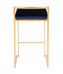 Fuji Stacker Gold Counter Stool - Set of 2 Gold & Blue