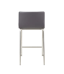 Mara Counter Stool - Set of 2 Silver & Grey