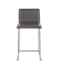 Mara Counter Stool - Set of 2 Silver & Grey