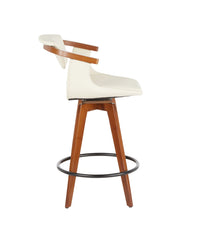 Oracle Counter Stool Walnut, Black & Cream