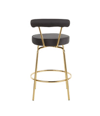 Rhonda Counter Stool - Set of 2 Gold & Black