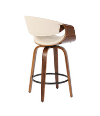 Symphony Counter Stool - Set of 2 Walnut, Cream & Black