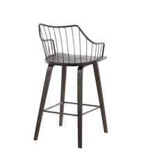 Winston Counter Stool Dark Walnut & Brown