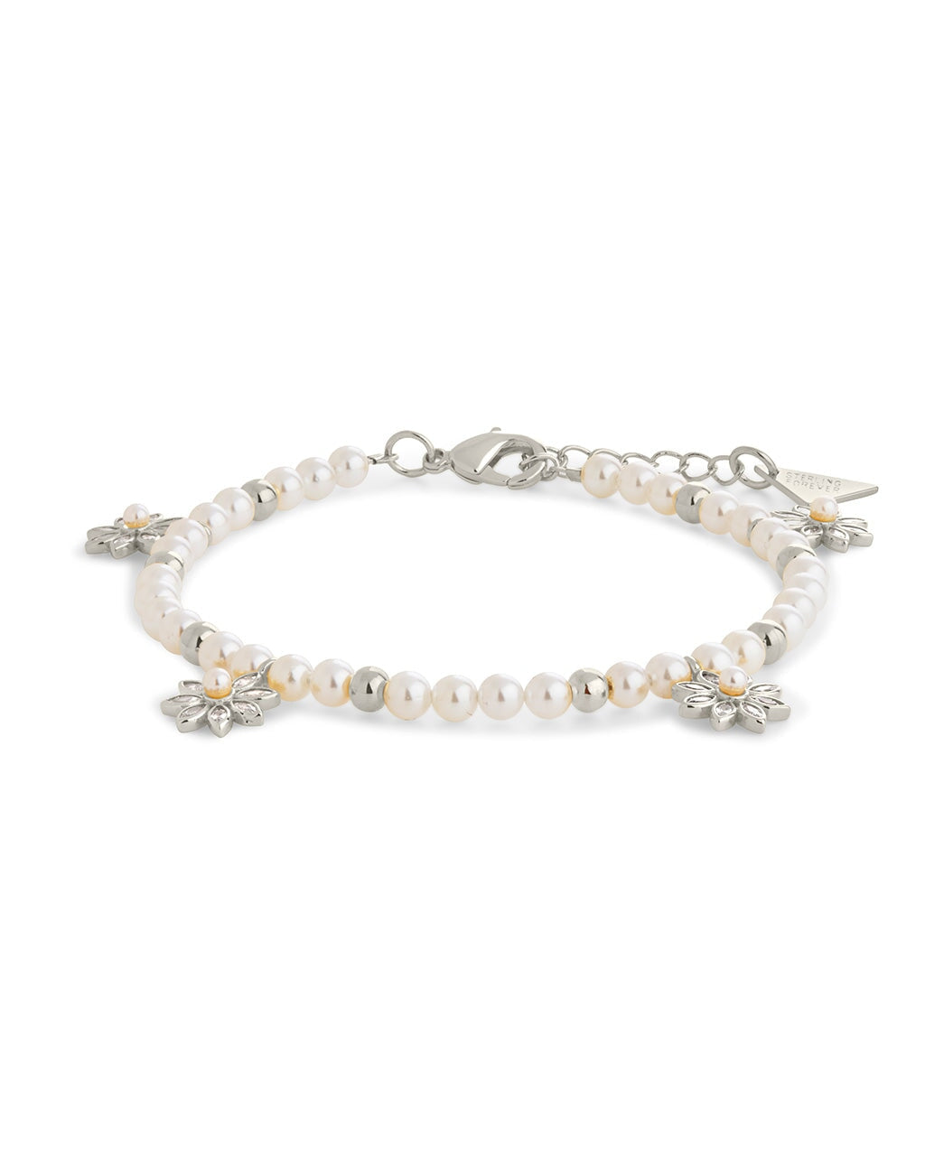  Sterling Forever Esti Pearl Bracelet - Gold - Bonton