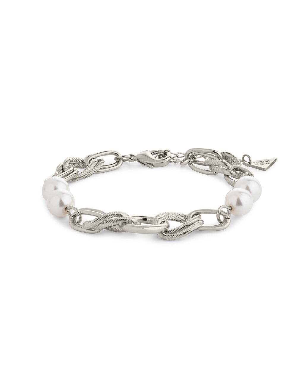  Sterling Forever Ivanna Pearl Bracelet - Silver - Bonton