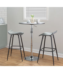 Ale Fixed-Height Bar Stool - Set of 2 Black & Grey