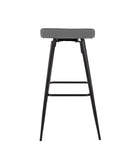 Ale Fixed-Height Bar Stool - Set of 2 Black & Grey