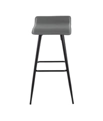 Ale Fixed-Height Bar Stool - Set of 2 Black & Grey