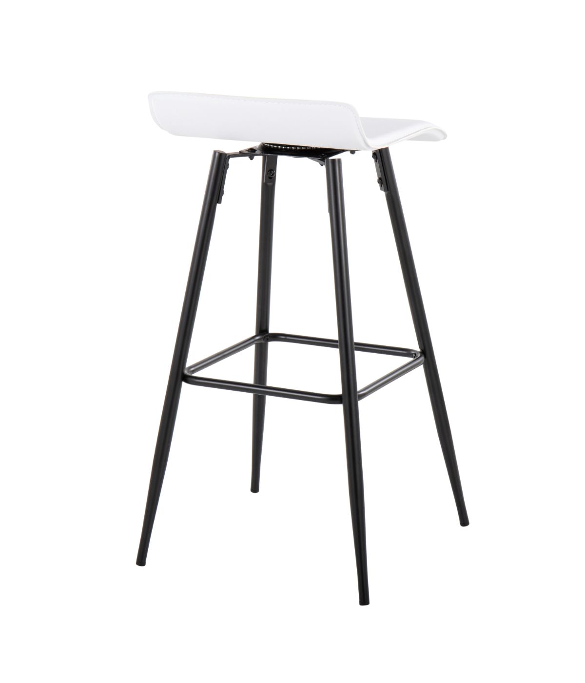  LumiSource Ale Fixed-Height Bar Stool - Set of 2 Black & White - Black & White - Bonton