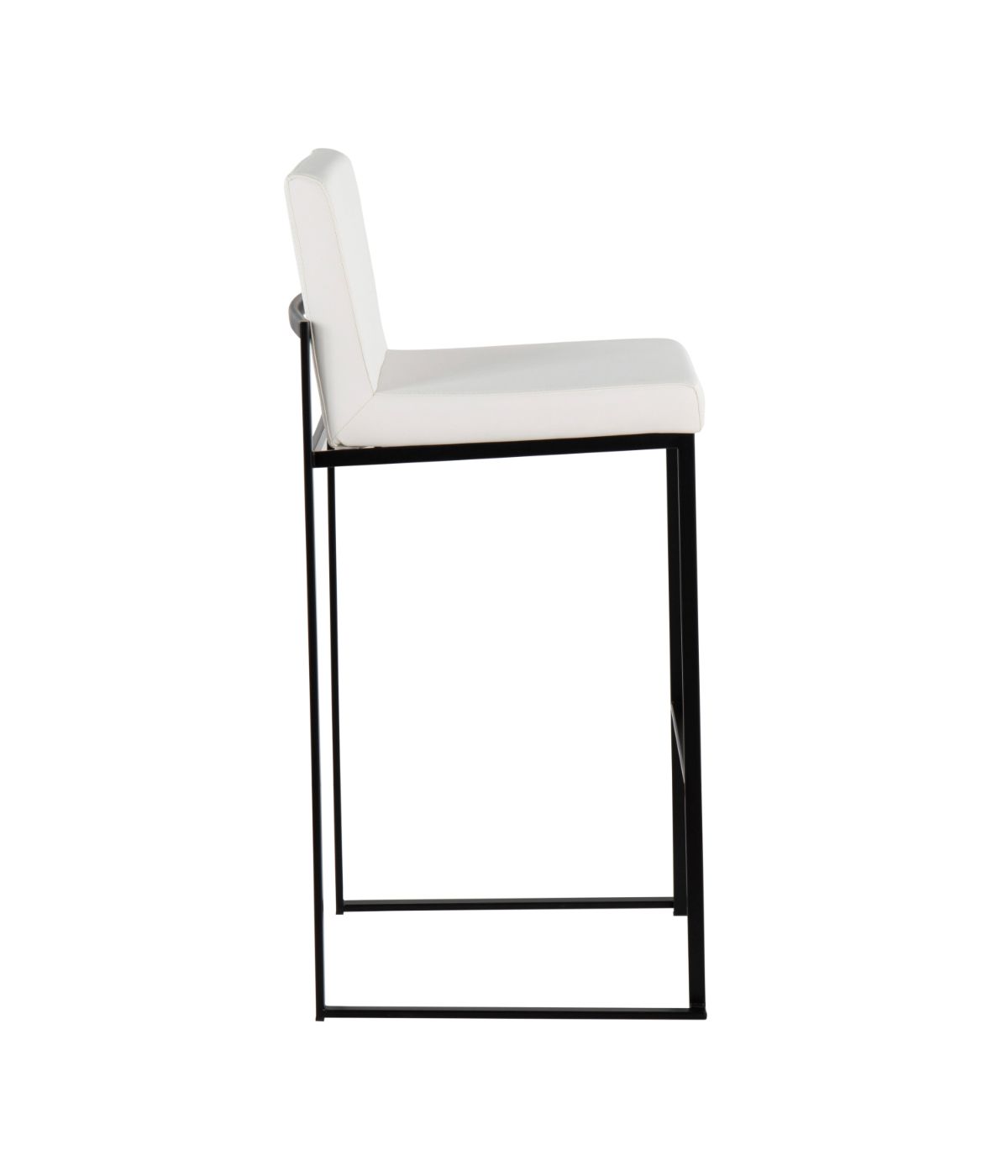  LumiSource Fuji High Back Barstool - Set of 2 Black & White - Black & White - Bonton