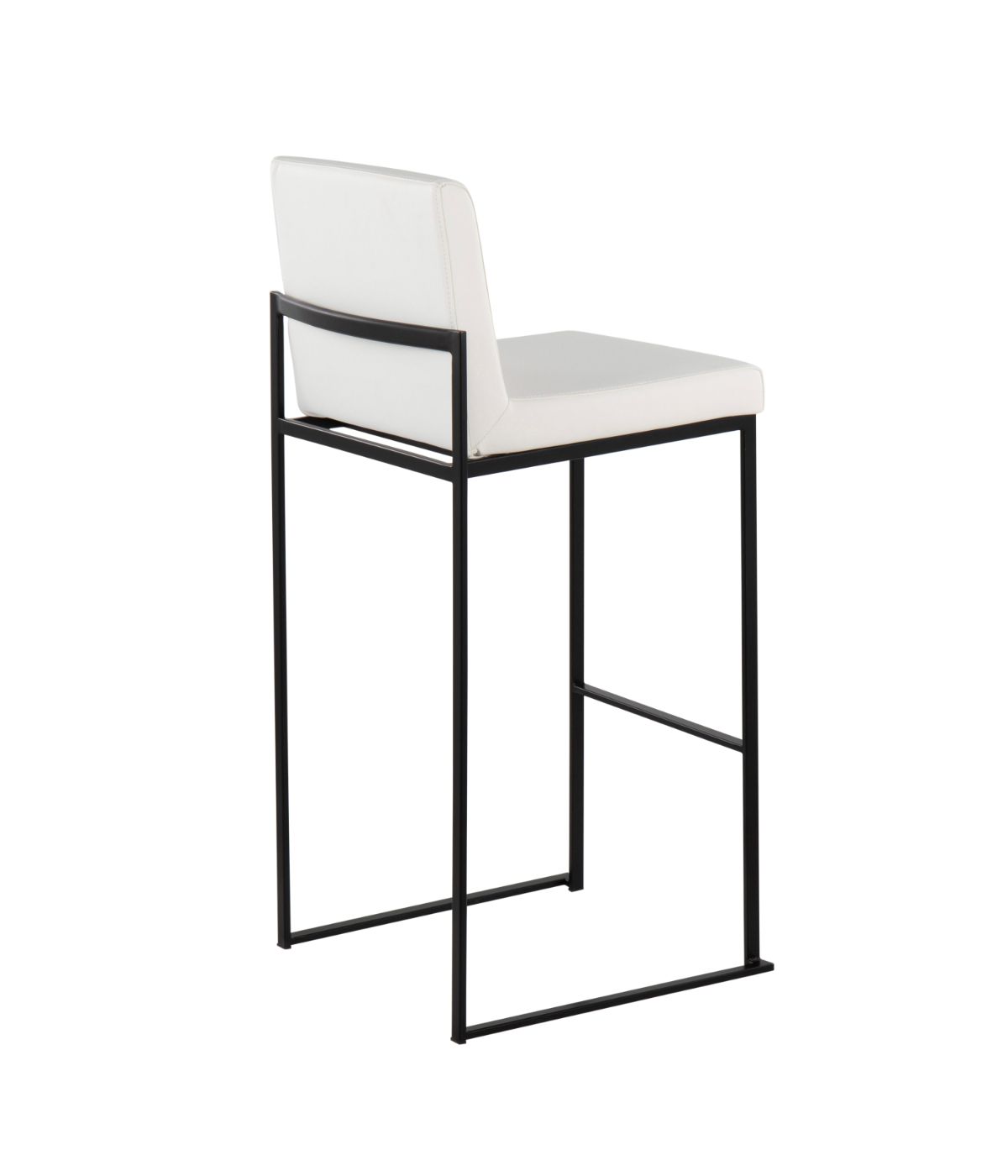  LumiSource Fuji High Back Barstool - Set of 2 Black & White - Black & White - Bonton