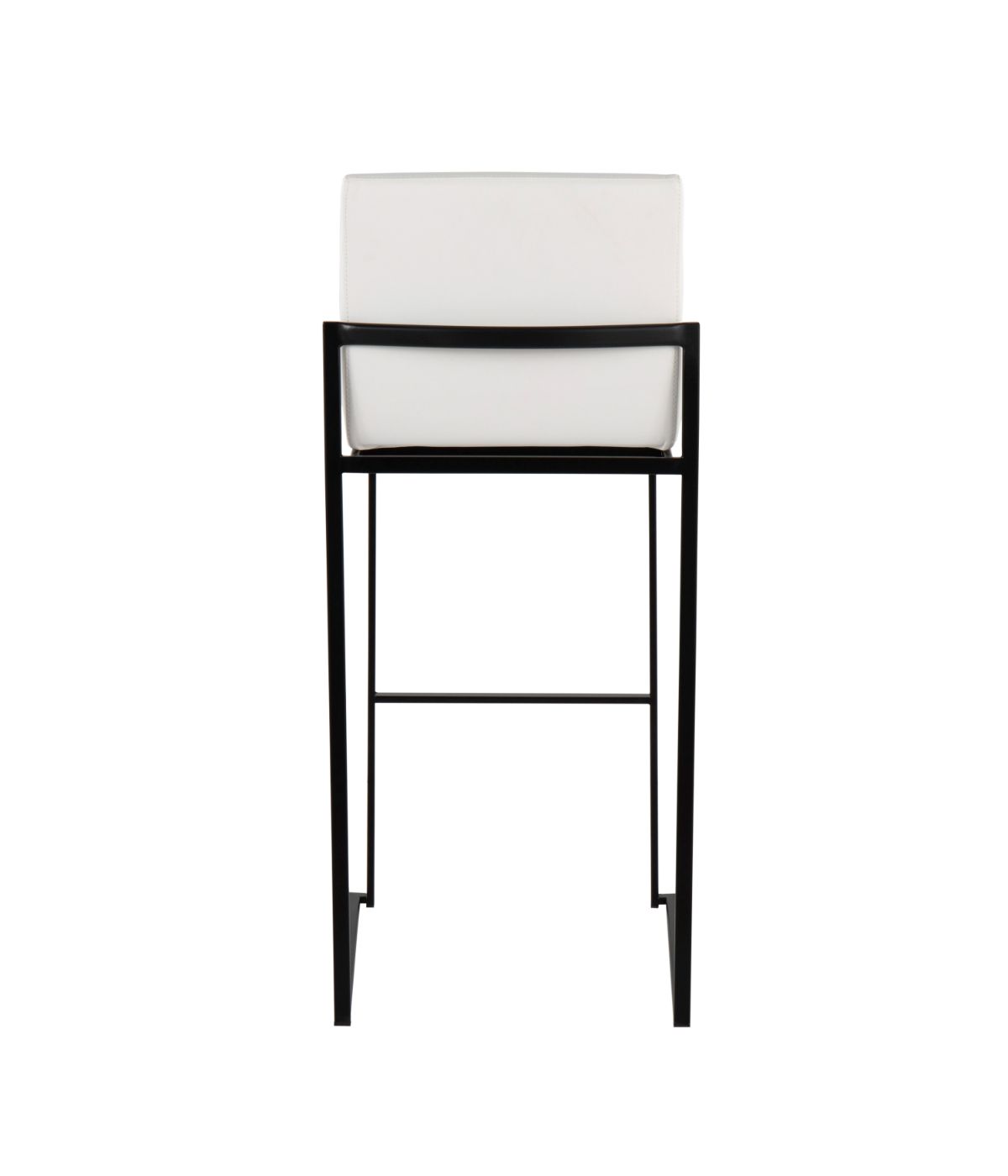  LumiSource Fuji High Back Barstool - Set of 2 Black & White - Black & White - Bonton