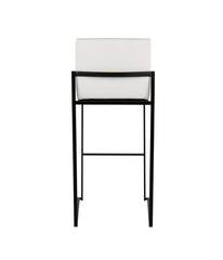 Fuji High Back Barstool - Set of 2 Black & White