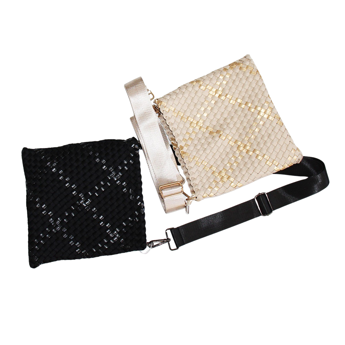  Lemonbella Faye Woven Crossbody Black - Default Title - Bonton