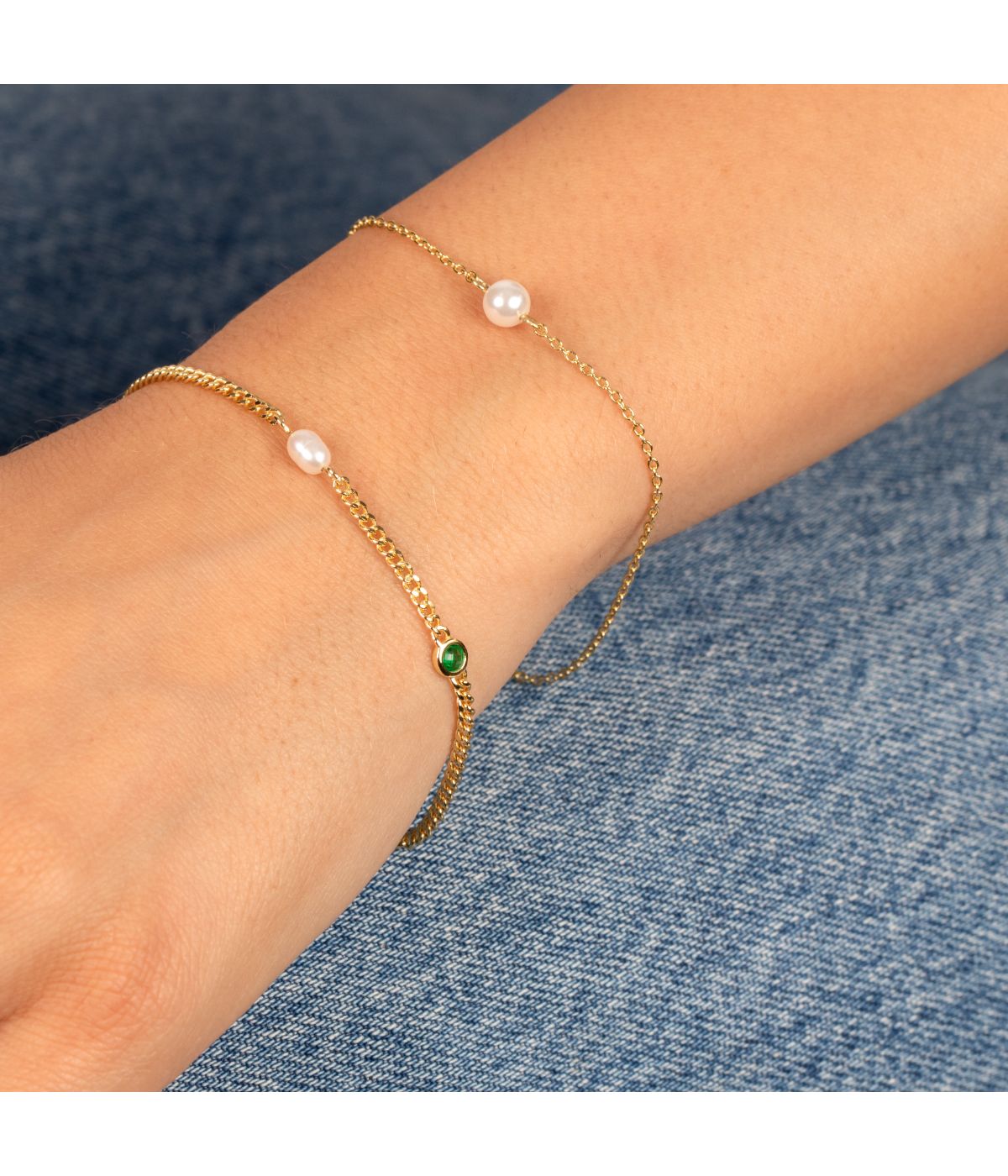 Pearl Chain Bracelet Pearl White