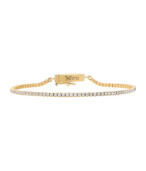 Classic Thin Tennis Bracelet Gold